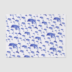 Papel De Seda plata,delfín, pez, naturaleza, acuático, diseño,
