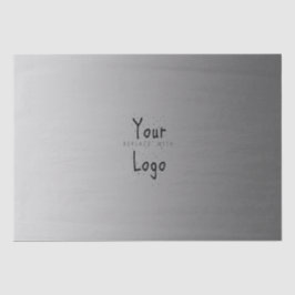 Papel De Seda Plata elegante de la pendiente con el logotipo de