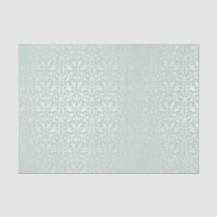 Papel De Seda Plata, menta, damascos, victoriana, vintage, elega