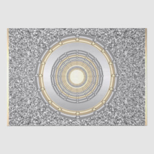 Papel de seda plateado dorado