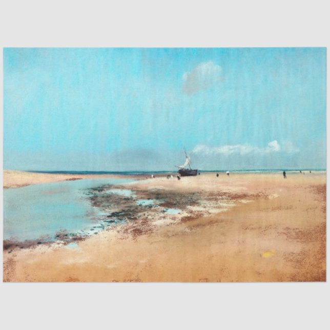 Papel De Seda Playa de baja marea, Edgar Degas (Anverso)