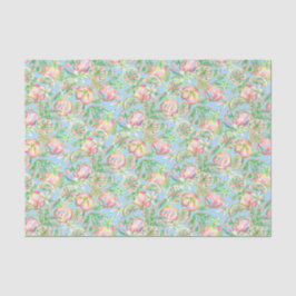 Papel De Seda Playa de Palm Beach Preppy Imprime Naranjas azules