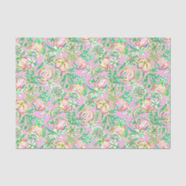 Papel De Seda Playa de Palm Beach Preppy Imprime Naranjas verdes