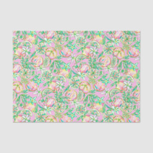Papel De Seda Playa de Palm Beach Preppy Imprime Naranjas verdes