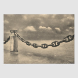 Papel De Seda Playa de Verano Náutica Frente Sepia Marrón Acuare