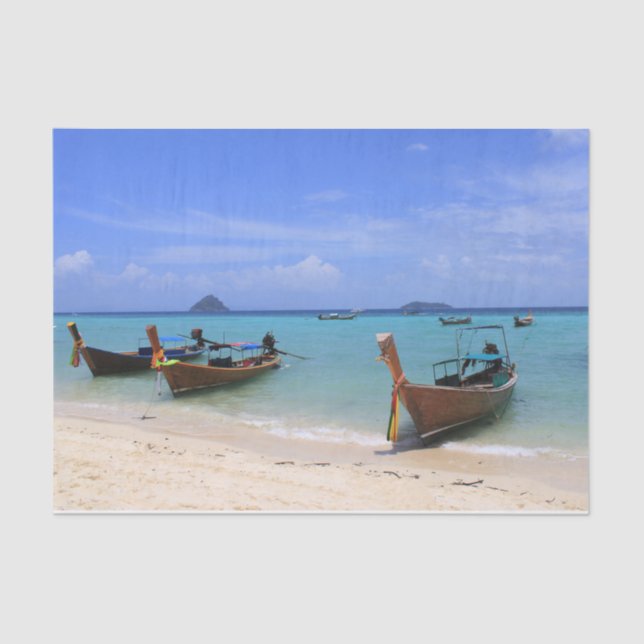 Papel De Seda Playa tropical (Anverso)