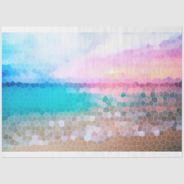 Papel De Seda Playa Tropical De Glass Sunrise Stain (Anverso)
