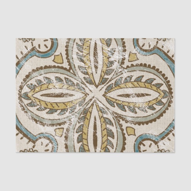 Papel De Seda Plaza de Batik no embellecida III (Anverso)