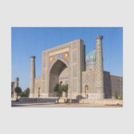 Papel De Seda Plaza Registan al atardecer - Samarcanda, Uzbekist