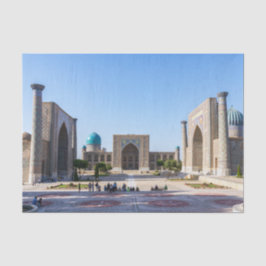 Papel De Seda Plaza Registan - Samarcanda, Uzbekistán, Asia