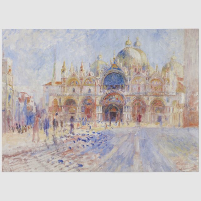 Papel De Seda Plaza San Marcos, Venecia (Piazza San Marco) (Anverso)