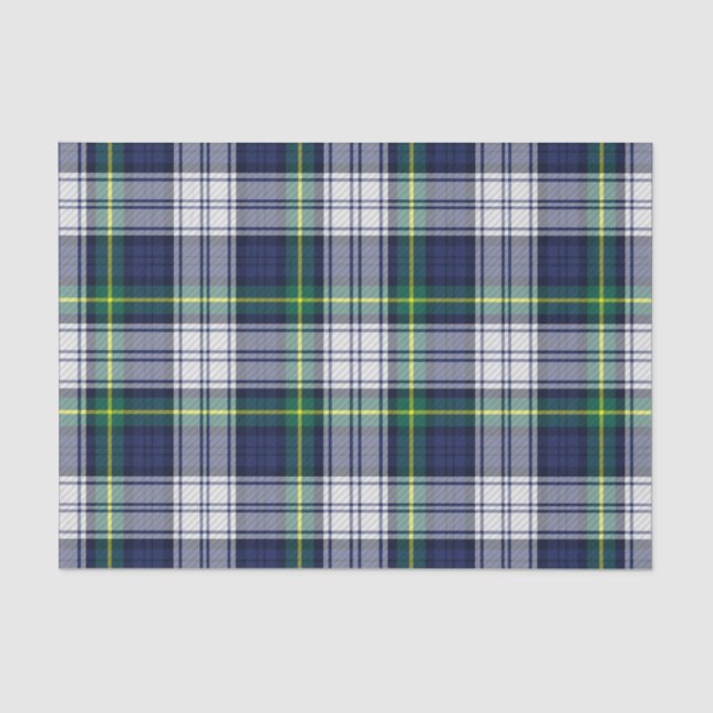 Papel De Seda Plazo Tartan Blue Green (Anverso)