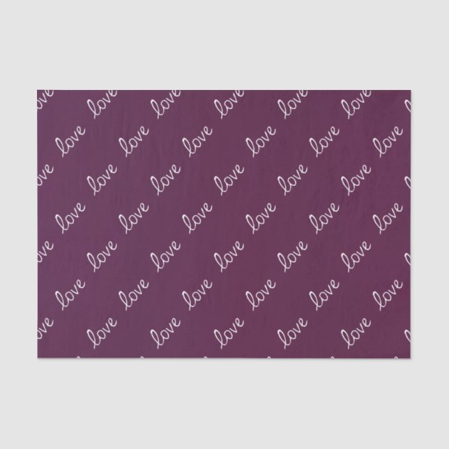 Papel De Seda Pluma de Borgoña ‘Amor’ (Anverso)