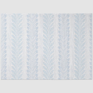 Papel De Seda Pluma de Raya Pálido Azul, Botánica Blanca