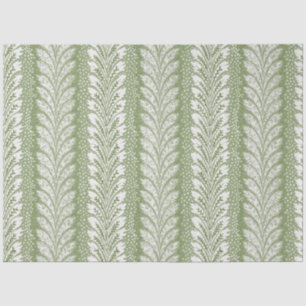 Papel De Seda Pluma de Raya Verde Salvia, Pluma Botánica
