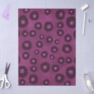 Papel De Seda Pluma Púrpura Abstracto Círculos puntos Descifrar