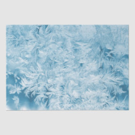 Papel De Seda plumas azules abstractas y copos de nieve