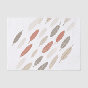 Papel De Seda Plumas Boho Óxido Diagonal