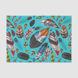 Papel De Seda Plumas coloridas