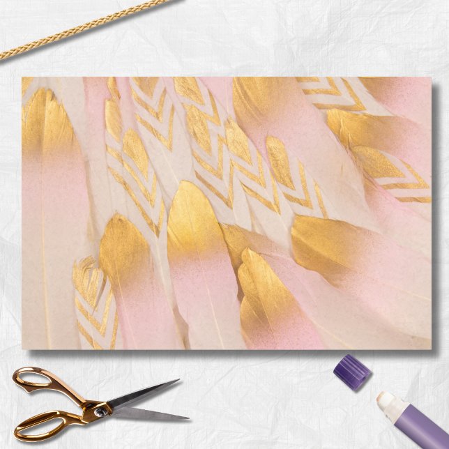 Papel De Seda Plumas de flecha rosadas de oro nupcial (Subido por el creador)