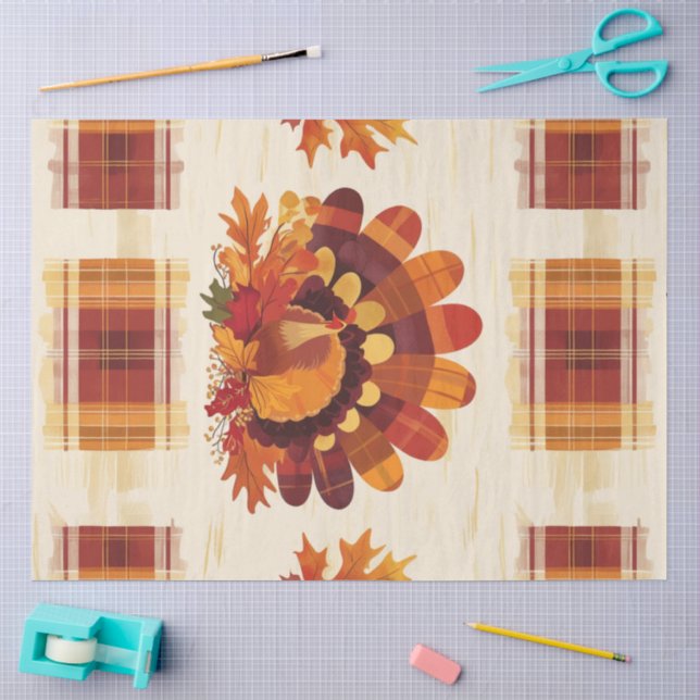 Papel De Seda Plumas de Otoño (Artesanía)