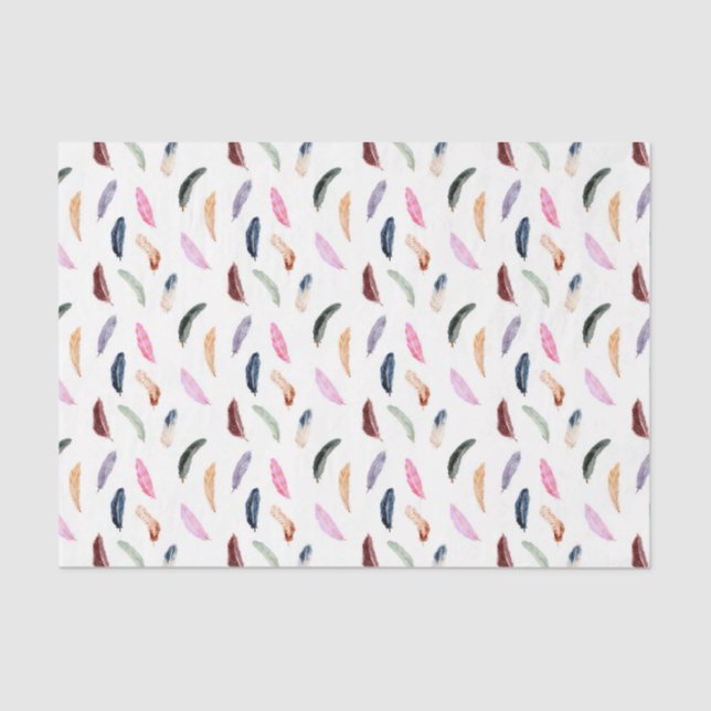 Papel De Seda Plumas rosas (serie rosa Design 66) (Anverso)
