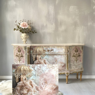 Papel De Seda Plumas y Tulle, Cisne Romántico y Dama Elegante 