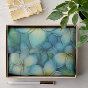Papel De Seda Plumeria azul