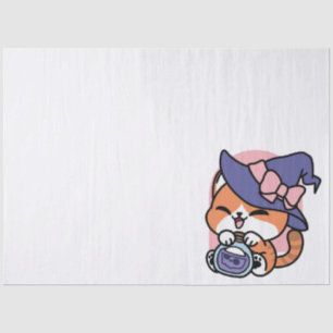 Papel De Seda Poción de Bruja Atigrada – Diseño de Gato de Hallo
