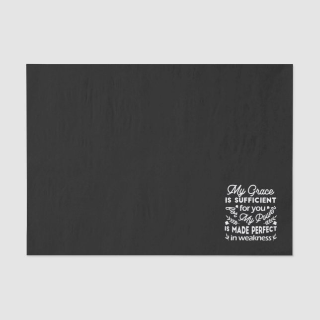 Papel De Seda Poder Hecho Perfecto En Debilidad  2 Corintios 12: (Anverso)