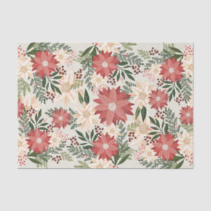Papel De Seda Poinsettia botánica moderna y festiva