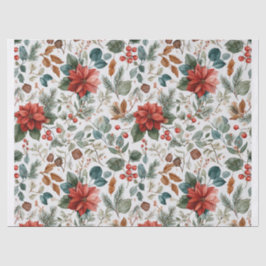 Papel De Seda Poinsettia Christmas Tissue Paper