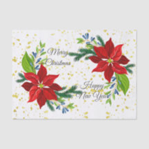Poinsettia Floral Bouquet, Navidades de Decoupage
