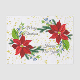 Papel De Seda Poinsettia Floral Bouquet, Navidades de Decoupage