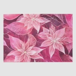 Papel De Seda Poinsettia rosa suave