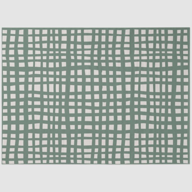 Papel De Seda Poinsettia Sage Verde Marfil regalo de Navidad (Anverso)