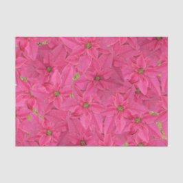 Papel De Seda Poinsettias de color fucsia, patrón floral