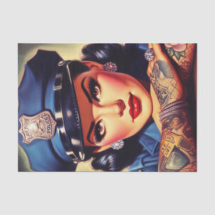 Papel De Seda Policía retro