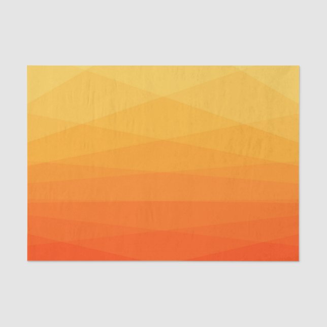 Papel De Seda Polígono Amarillo Y Naranja (Anverso)
