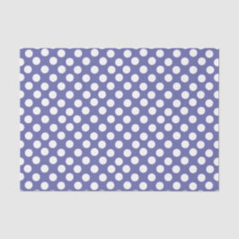 Papel De Seda polka blanco púrpura se pone perwinkle