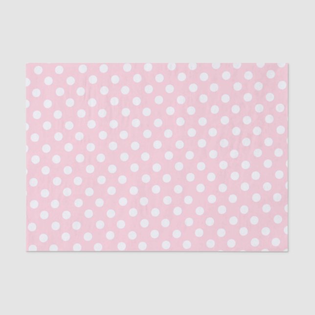 Papel De Seda polka dots in pastel pink  (Anverso)