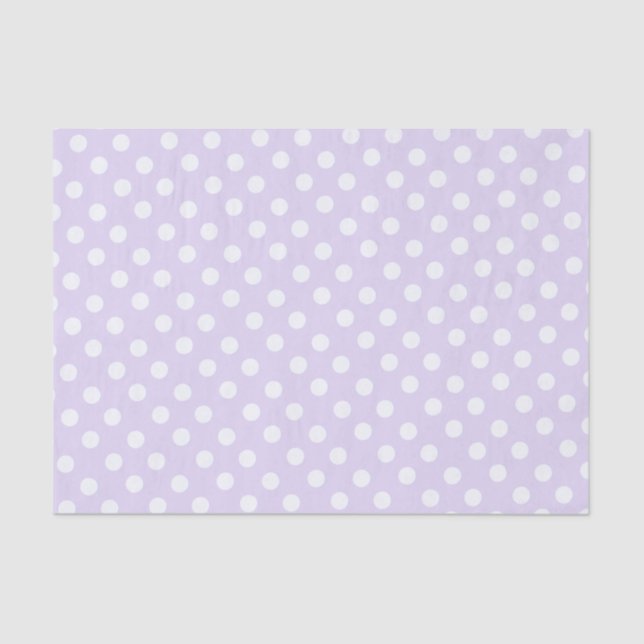 Papel De Seda polka dots in  soft lavender (Anverso)