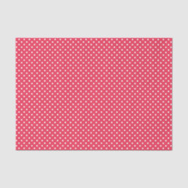Papel De Seda Polkadots blancos y rosas de frambuesa
