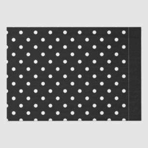 Papel De Seda Polkadots clásicos en blanco y negro