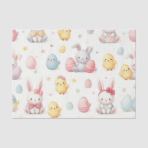 Papel De Seda Pollitas y conejitos