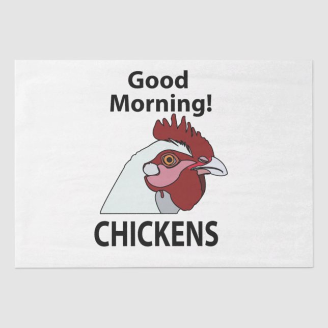 Papel De Seda Pollitos Buenos Días Funny Chicken  (Anverso)