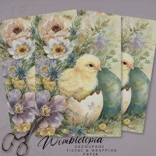 Papel De Seda Pollitos de Pascua Lindos Aflor Silvestres de Prim