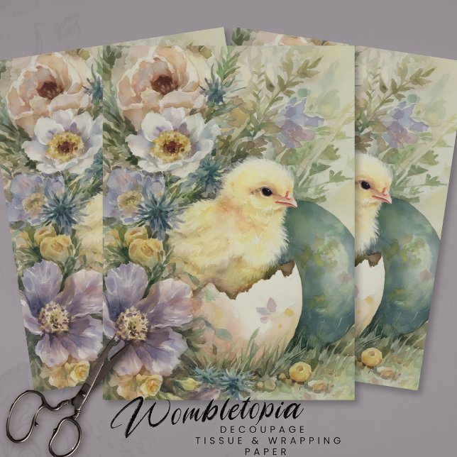 Papel De Seda Pollitos de Pascua Lindos Aflor Silvestres de Prim (Subido por el creador)