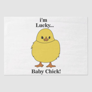 Papel De Seda Pollitos Soy Afortunado Pollito Bebe