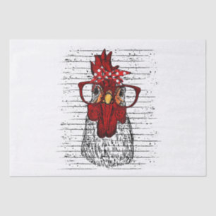 Papel De Seda Pollo con cinta de venda y gafas lindo